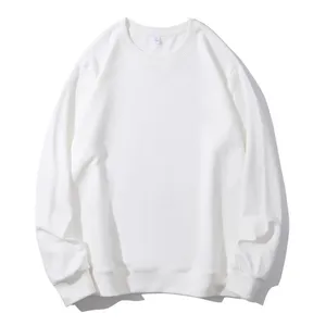 Autumn Winter Pure Color 280gsm Casual Loose Cotton Sweatshirt round Neck Top Customizable Logo Unisex Youth Fashion - Product Image 1