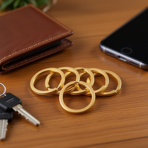 Portachiavi ILAN 32mm Colore Oro 8 Pezzi per Accessori Portachiavi - Product Image 2