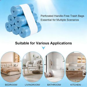 Huamaohengchun - Bolsas de Basura Pequeñas Desechables de LDPE con Cordón, a Prueba de Fugas, Sin Perfume, 100 Unidades, 15 L, Mini Bolsas para Oficina - Product Image 2