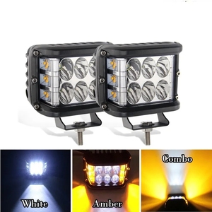 Luz Estroboscópica Blanca Ámbar de Doble Lado de 4 Pulgadas para Todoterreno, Luz Intermitente para Automóvil, Camioneta, Barco, SUV, Luz de Trabajo LED - Product Image 3