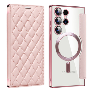 Fundas de Teléfono Tipo Cartera de Cuero Magnético Electrochapado para <span class=keywords><strong>Samsung</strong></span> S24 <span class=keywords><strong>Ultra</strong></span> S23 FE <span class=keywords><strong>S22</strong></span> iPhone 16 Pro <span class=keywords><strong>Max</strong></span> 15 Plus 14 13 12 11 - Product Image 1