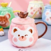 Mug à café en céramique ours mignon 400 ml – Tasse cadeau fantaisie pour la maison et le bureau – Vente en gros