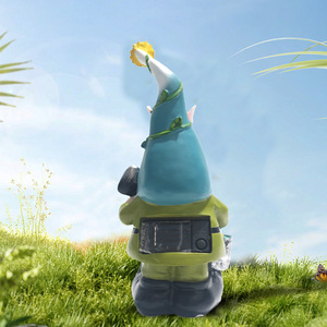 Figura de Gnomo Solar para Jardín, Decoración Exterior Impermeable con Luz LED, Adorno para Patio - Product Image 2