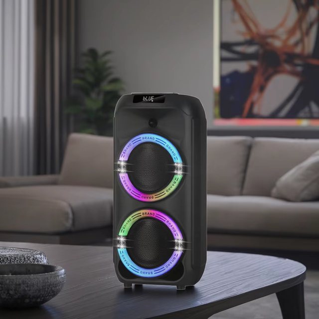 JBR-6602 Dual Portable 6.5 Inch RGB Speaker 40W BT Outdoor Party Computer Stage Mobile Phone Karaoke Player