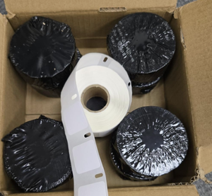 25x25mm DYMO Compatible Thermal <b>Printer</b> Labels Perforated Square Barcode Labels - Product Image 6