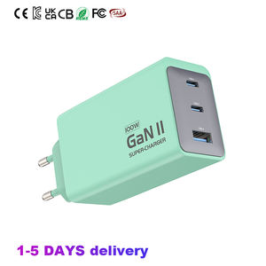 KYT 100W快速充电器C型USB电缆手机Gan充电器自适应SCP充电功能欧盟美国可用 - Product Image 1