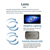 Lampe LED pour aquarium marin SKYNUO X240CE haute performance, 10 canaux, Bluetooth/WIFI, intelligente, pour récif corallien