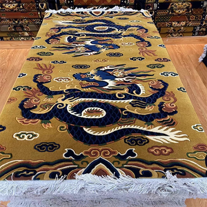 Super Cachemire Qualité Laine Tapis <span class=keywords><strong>Tibet</strong></span> Lavé Sculpté Franges Salon Népal Temple Hall Tapis - Product Image 2