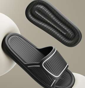 Internet celebrità comode pantofole estive per gli uomini antiscivolo suole morbide senza odore suono per uso esterno bagno coppie - Product Image 6