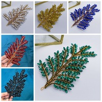Luxe femmes mariage fiançailles fête d'anniversaire bal casque coloré strass mariée cheveux accessoires Salon couronne diadème