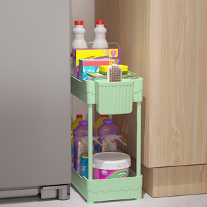 Scaffale da <span class=keywords><strong>Cucina</strong></span> Verde Chiaro Impilabile per Bottiglie di Condimenti e Barattoli, Organizzatore <span class=keywords><strong>Salvaspazio</strong></span> - Product Image 4