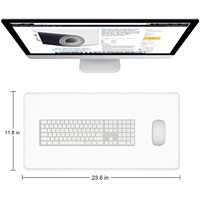 Tapis de souris personnalisés en caoutchouc naturel vierge pour sublimation, blancs ou noirs, grand format, pour bureau