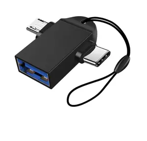 2024 Vente Chaude 2 En 1 Micro Usb Type-C Otg Adaptateur Usb C À Usb3.0 Otg Adaptateur Pour Téléphone Android