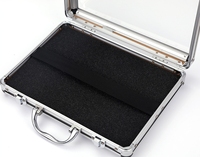 Kit de tatouage et de piercing, boîte de rangement portable en alliage d'aluminium, couvercle transparent, boîte de rangement perforée pour bijoux