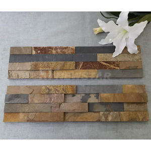 Azulejos de mosaico de piedra natural Revestimiento de pared interior Decoración al aire libre Piedra de cultura Panel de pared exterior de piedra natural - Product Image 6