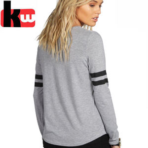 <span class=keywords><strong>Camiseta</strong></span> suave de algodón 100% para mujer, <span class=keywords><strong>camiseta</strong></span> de manga larga transpirable con cuello redondo - Product Image 4