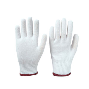 Guantes de moda de calibre 7 70 g/par Guante de algodón de trabajo blanco blanqueado Protección de manos de trabajo Guantes de seguridad industrial - Product Image 6