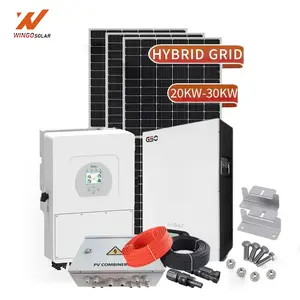 Systèmes de toiture à énergie solaire 6Kw 10Kw Système solaire d'énergie pour la maison