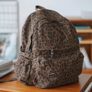 Tùy Chỉnh Sinh Viên Nhỏ Ba Lô Unisex Nhỏ Tiểu Học Mẫu Giáo Leopard In Ấn Vải To Sợi Ba Lô Học Ba Lô - Product Image 4