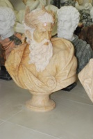 Sculpture de buste en pierre naturelle de haute qualité, sculptée à la main, style romain, buste de homme en marbre, statue, sculpture