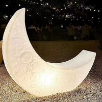Nouvelle Lampe Solaire LED Croissant de Lune 150CM Étanche pour Extérieur, Grande Décoration Lumineuse pour Mariage, Paysage, Ramadan, Noël - Vente Chaude 2026