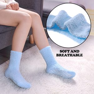 Chaussettes antidérapantes personnalisées avec logo OEM pour femmes, chaussettes d'hiver chaudes et confortables, chaussettes de maison douces et moelleuses, chaussettes antidérapantes pour hôpital - Product Image 3