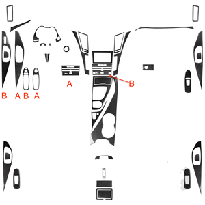 ชุดแต่งภายในคาร์บอนไฟเบอร์แท้ MRD สำหรับ Infiniti Q50 ลายรังผึ้ง คาร์บอนไฟเบอร์ธรรมดา 38 ชิ้น - Product Image 1