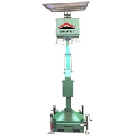 Tour d'éclairage LED solaire portable à autonomie prolongée pour travaux de construction