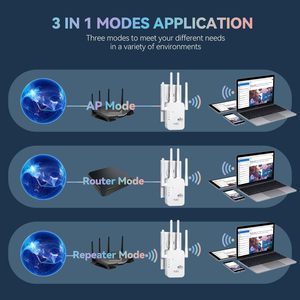 High Speed 300mbps 1200mbps Wifi Booster 2km Long Range Dual Band Wifi Repeater Booster 1200 Wifi Extender 5G - Product Image 4