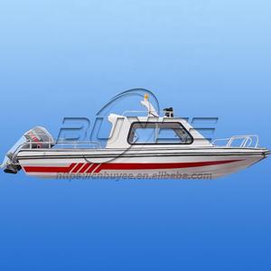 เรือเร็วขนาดเล็กสำหรับผู้ใหญ่17.6FT/5.38M เรือไฟเบอร์กลาสแบบปิดครึ่งลำพร้อมเครื่องยนต์นอกเรือ - Product Image 5