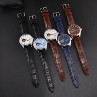 Montre automatique SK pour homme, réserve de marche, cadran squelette, étanche, acier inoxydable