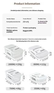 Boîte de conservation alimentaire en plastique PP avec couvercle pour réfrigérateur, idéale pour la viande et les fruits surgelés - Product Image 6