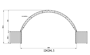 Structure à <span class=keywords><strong>double</strong></span> treillis de qualité industrielle Baosheng 40x40 pieds, anti-UV, anticorrosion et économique pour entrepôt extérieur - Product Image 5
