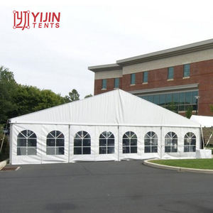 Tentes de réception et chapiteaux en PVC blanc pour grands événements, extérieur, mariage, fête, dimensions variées : 15x30m, 20x30m, 20x50m, 30x50m, 40x100m - Product Image 2