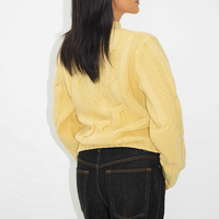 Fabricant de tricots ODM OEM – Pull en laine torsadée à col rond, thermique, confortable et décontracté pour femme, idéal pour l'hiver