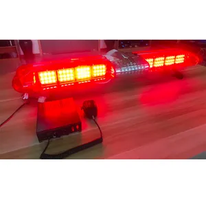 新款经典频闪发光二极管全红警示灯条，带警报器扬声器100W