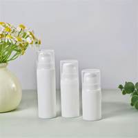 Flacon pompe sans air en plastique de 5 ml, 10 ml, 15 ml pour sérum et lotion, distributeur sous vide