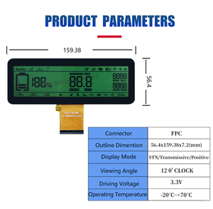 Chất lượng cao 56.4x159.38 mét STN <span class=keywords><strong>LCD</strong></span> module 12 LED trắng đèn nền tiêu thụ điện năng thấp cho công nghiệp phân khúc ứng dụng enh - Product Image 5
