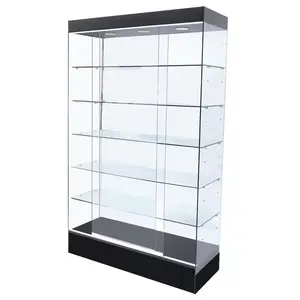 Vetrina personalizzata in lega di alluminio negozio al dettaglio curio boutique show case stand vetrina con porte in vetro