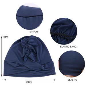Offre Spéciale cheveux longs couleur unie noir adulte <span class=keywords><strong>Turban</strong></span> bandeau torsion doux <span class=keywords><strong>bonnet</strong></span> <span class=keywords><strong>de</strong></span> <span class=keywords><strong>bain</strong></span> pour les femmes - Product Image 5