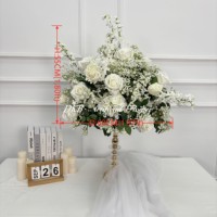 DKB Factory Wholesale Spring Collection Centre de table de mariage Boule de fleurs artificielles en soie vertes pour la décoration de table de mariage