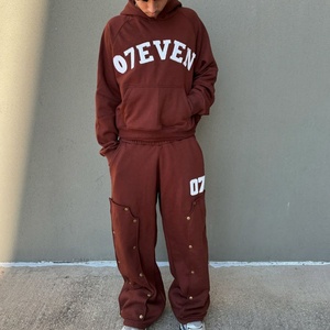 Conjunto de Sudadera con Capucha y Pantalones Deportivos Personalizados con Etiqueta Privada, 100% Algodón, Felpa Francesa, Conjunto Deportivo Verde para Hombre - Product Image 3