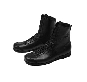Bottes <span class=keywords><strong>Chelsea</strong></span> Marten Style Loisir pour Hommes et Femmes, Chaussures d'Entraînement Hiver Haut de Gamme en Cuir Microfibre à Embout en Acier - Product Image 1