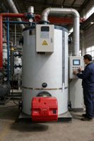 Chaudière à eau chaude atmosphérique industrielle à circulation naturelle verticale haute efficacité, au gaz ou au mazout, pour le secteur alimentaire