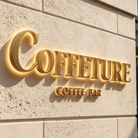 Enseigne lumineuse 3D personnalisée avec logo d'entreprise, lettres en métal 3D LED, enseigne extérieure pour devanture de magasin, fabricant d'enseignes