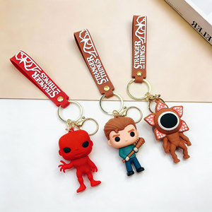Llaveros de <span class=keywords><strong>Stranger</strong></span> <span class=keywords><strong>Things</strong></span>, Figuras de Acción 3D de PVC de Eleven/<span class=keywords><strong>Dustin</strong></span>/Demogorgon, Llaveros con Personajes de Dibujos Animados, Colgante para Bolsa - Product Image 3