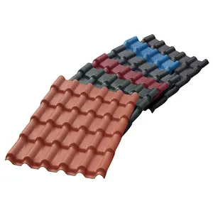 Fogli di tegole spagnole in PVC ondulato materiale da costruzione economico cinese