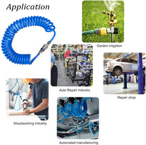 Tuyau flexible en spirale renforcé haute pression en polyuréthane (PU) pour frein à air, avec raccords rapides pour compresseur d'air - Product Image 3