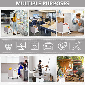 <span class=keywords><strong>Carrello</strong></span> spesa pieghevole multifunzionale per scale, contenitore portatile <span class=keywords><strong>con</strong></span> <span class=keywords><strong>ruote</strong></span>, costruzione in plastica resistente e durevole - Product Image 4
