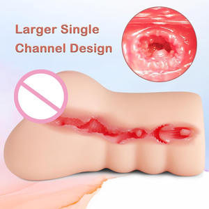 Dispositif de masturbation d'éjaculation d'insertion réaliste masturbateurs anaux masculins jouets sexuels oraux en <span class=keywords><strong>Latex</strong></span> homme matériau souple simulateur de vagin - Product Image 2